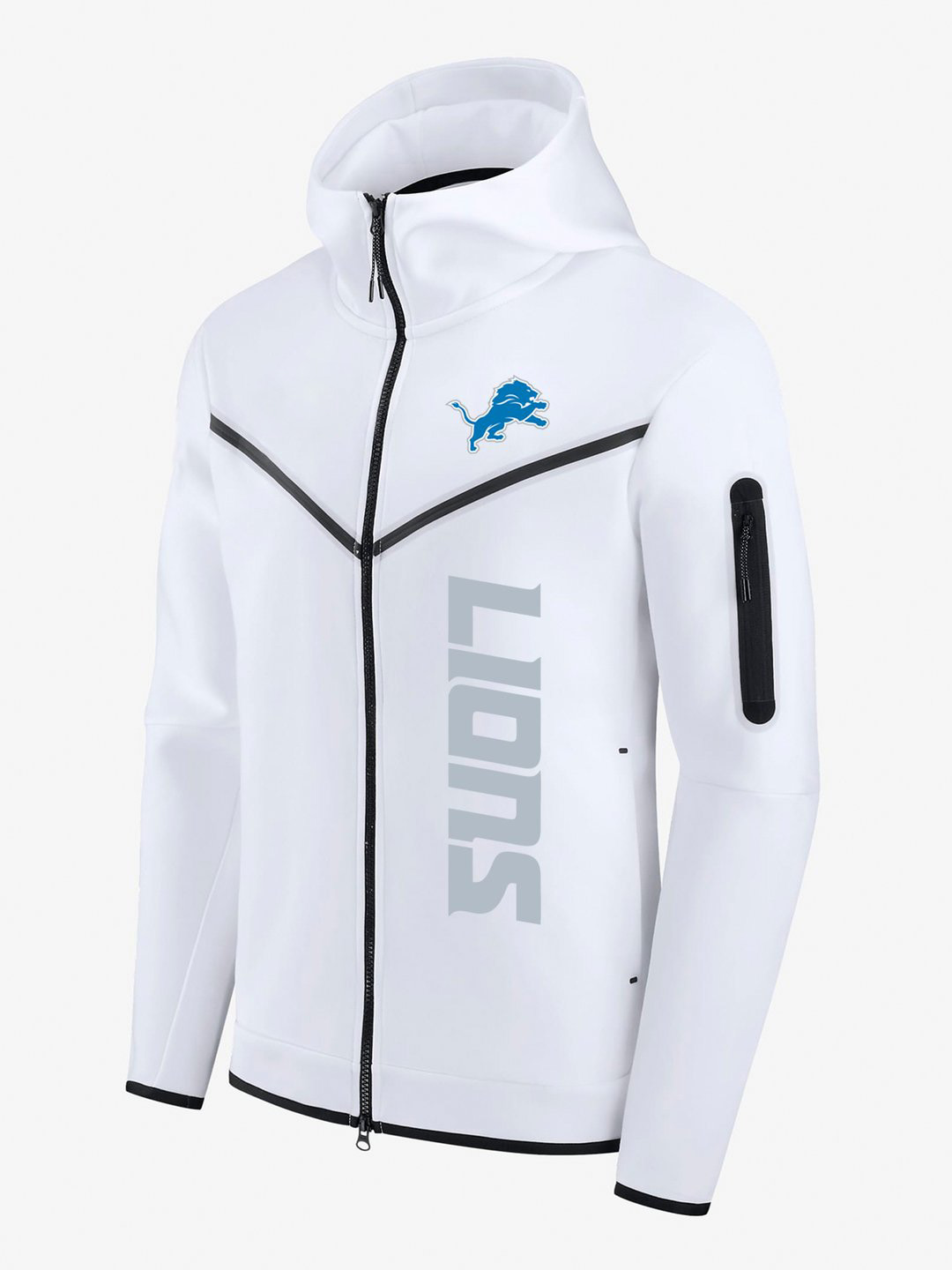 Detroit Lions White Diamond Full-Zip Jacket