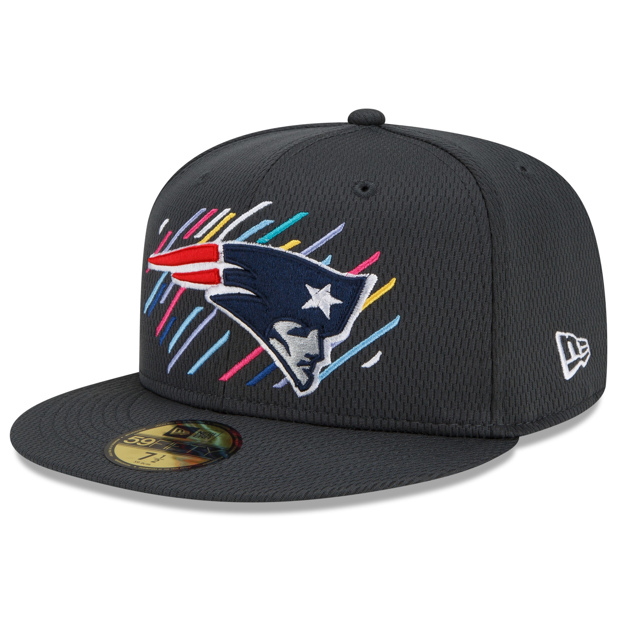New England Patriots Men's Charcoal 2021 Crucial Catch 59FIFTY Fitted Hat