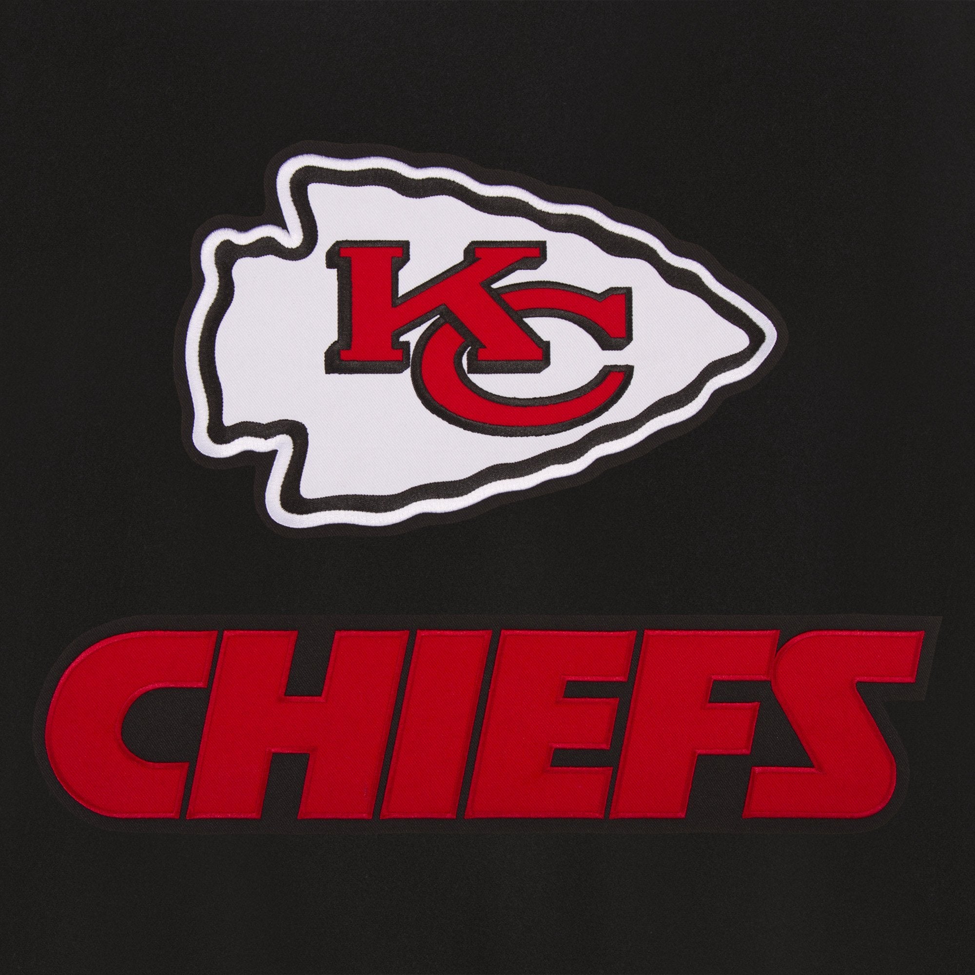 KANSAS CITY CHIEFS REVERSIBLE WOOL JACKET - BLACK