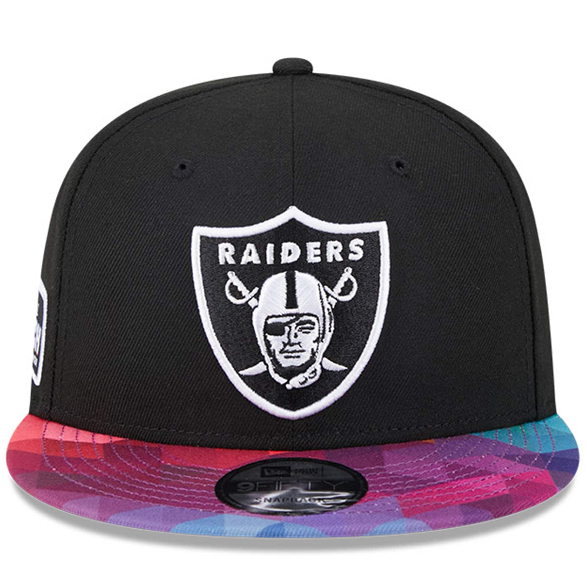 Las Vegas Raiders Men's Black 2023 Crucial Catch 9FIFTY Snapback Hat
