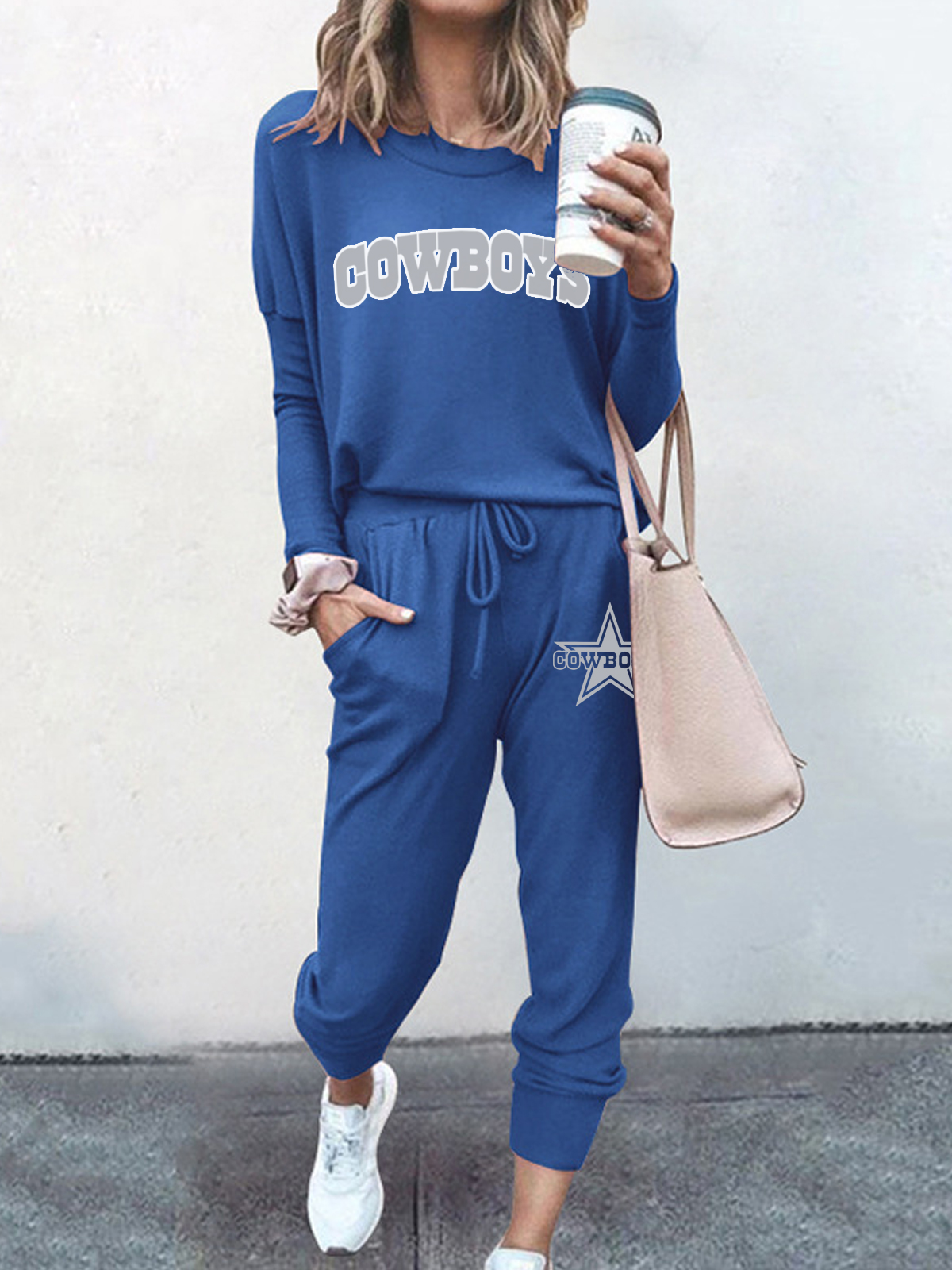 Dallas Cowboys Fashion Long Sleeve Casual Two Piece Suit