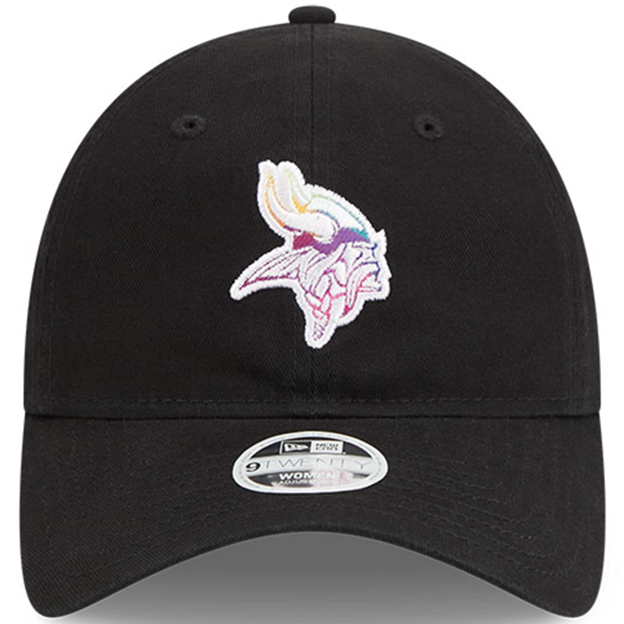 Minnesota Vikings Women's Black 2023 Crucial Catch 9TWENTY Adjustable Hat