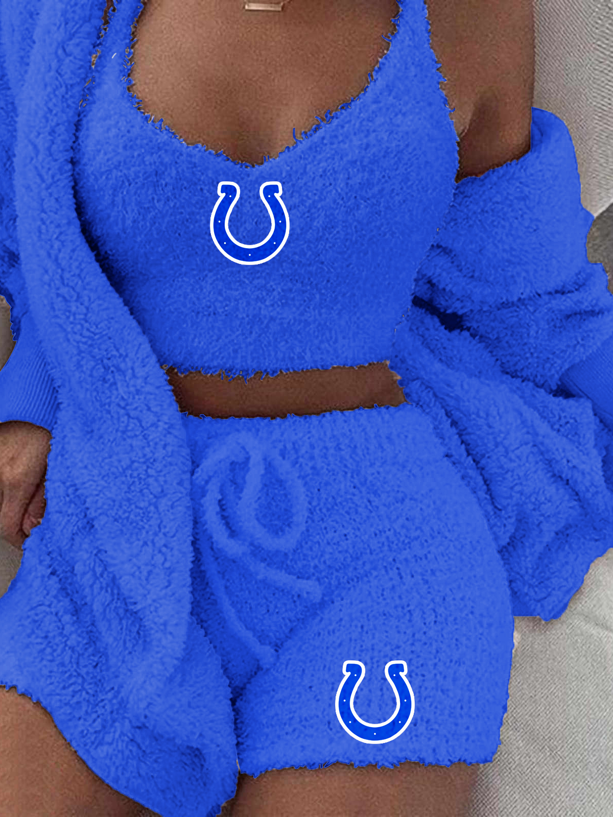 Indianapolis Colts Cardigan Shorts Vest 3-Piece Suit