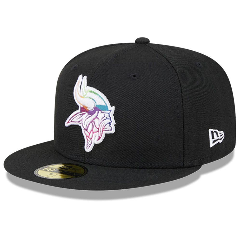 Minnesota Vikings Men's Black 2023 Crucial Catch 59FIFTY Fitted Hat