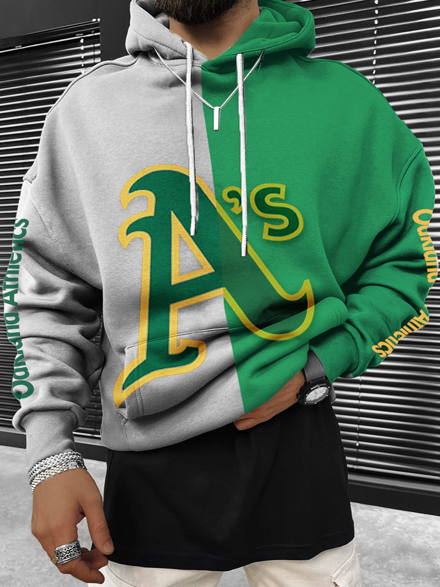 Oakland Athletics Fashion Men's Crewneck Hooded