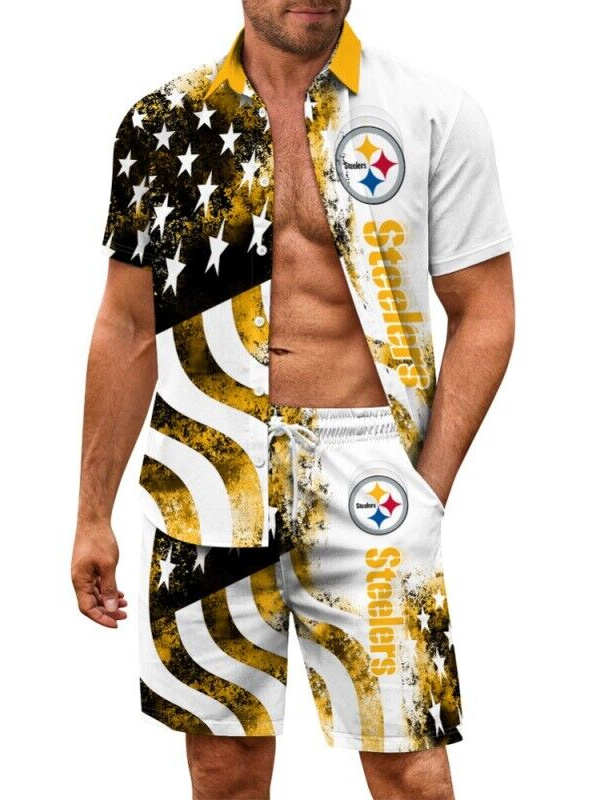 Pittsburgh Steelers Limited Edition Hawaiian Shirt And Shorts Two-Piece Suits