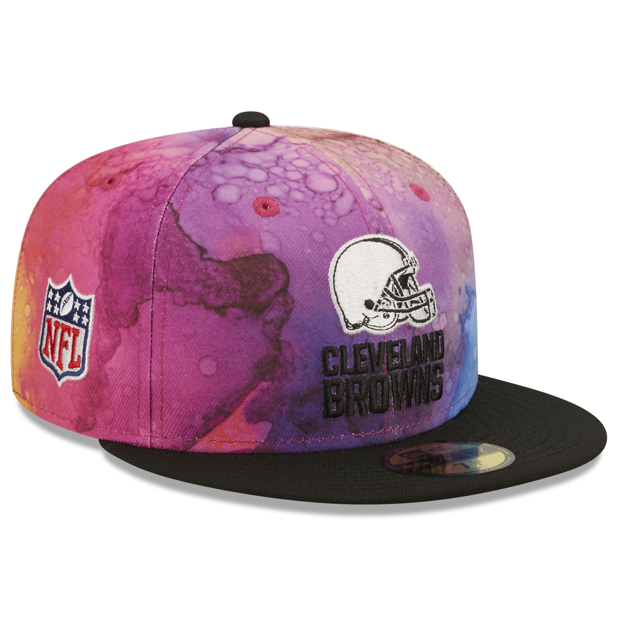 Cleveland Browns Men's Pink/Black 2022 Crucial Catch 59FIFTY Fitted Hat