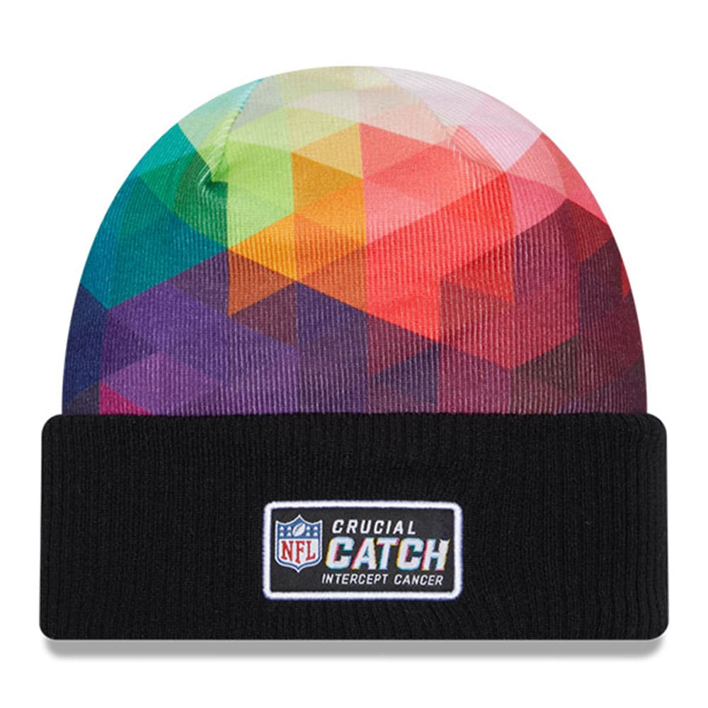 New England Patriots New York Jets Men's Black 2023 Crucial Catch Cuffed Knit Hat