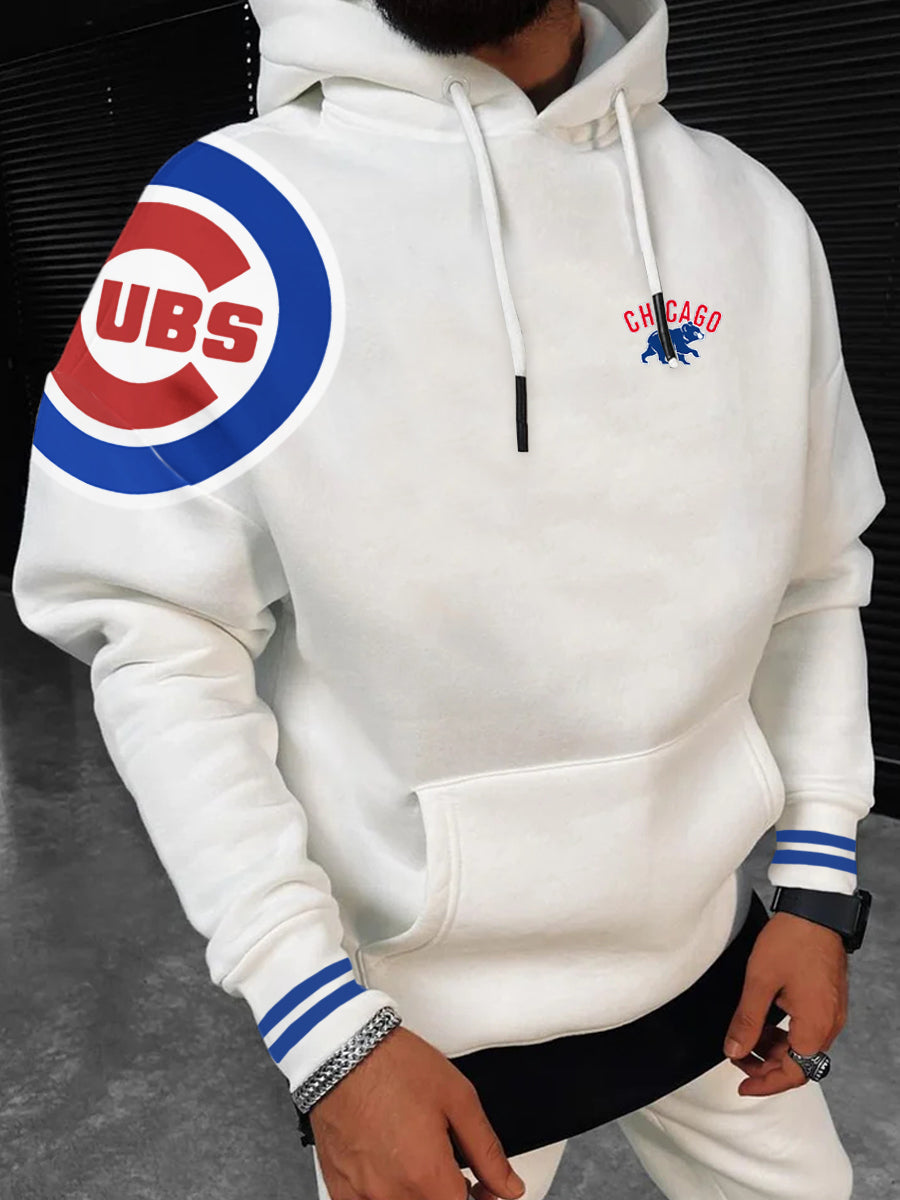 Chicago Cubs Fashion Men's Crewneck Hooded
