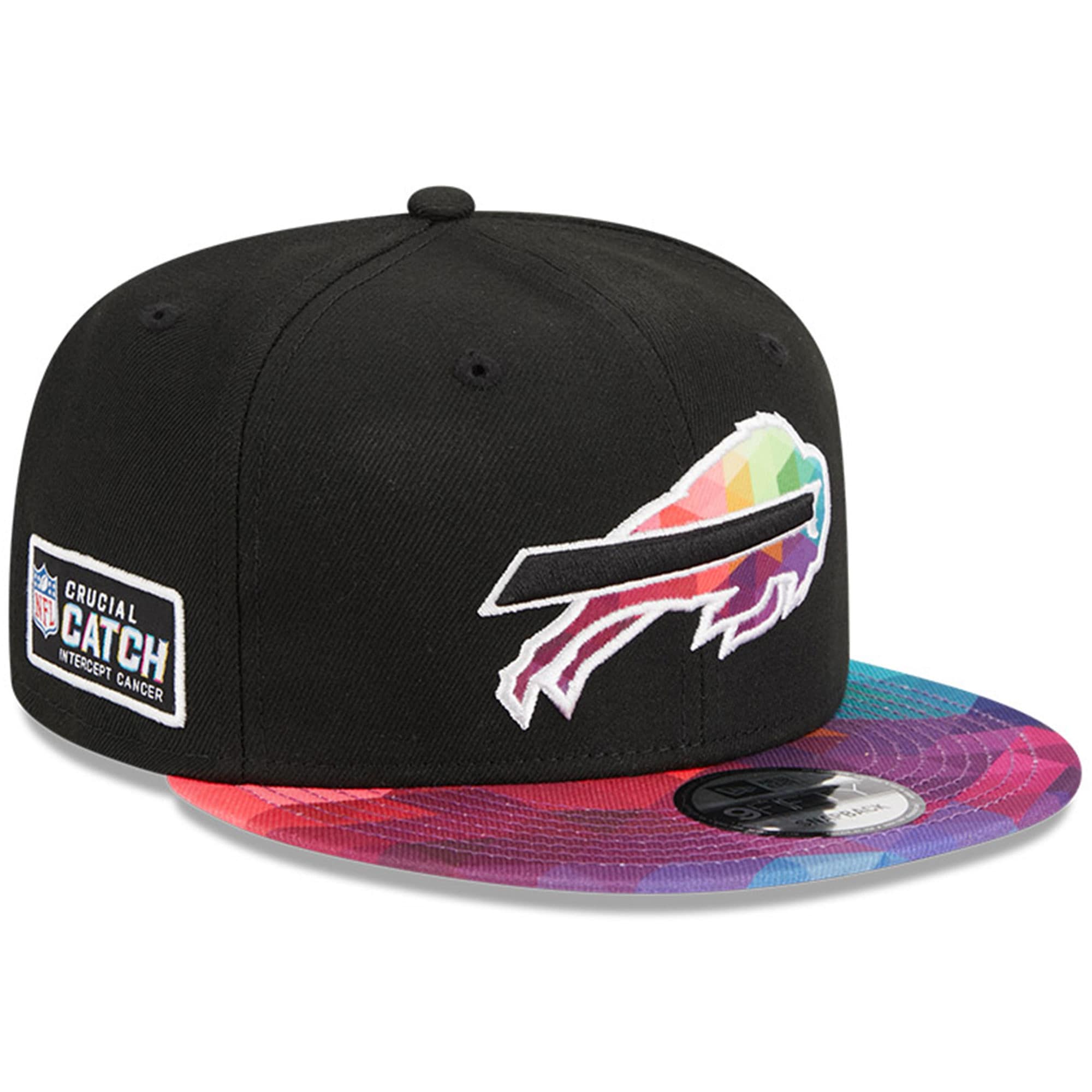 Buffalo Bills Youth Black 2023 Crucial Catch 9FIFTY Snapback Hat