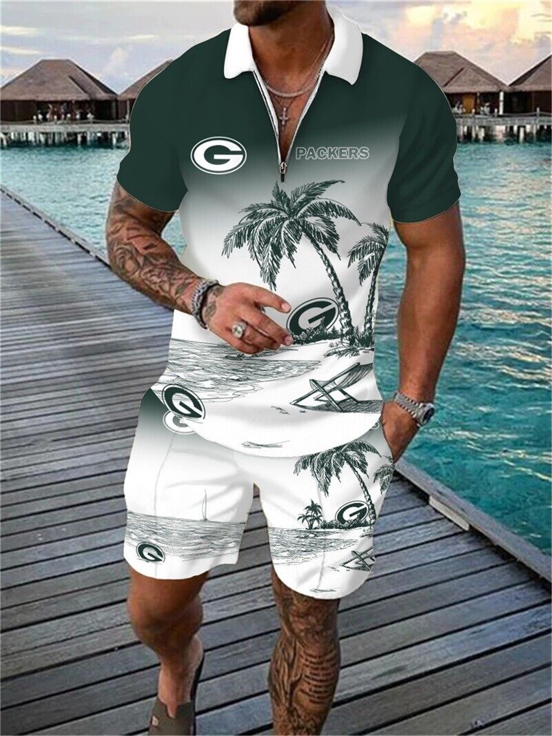 Green Bay Packers Limited Edition Polo Shirt And Shorts Two-Piece Suits