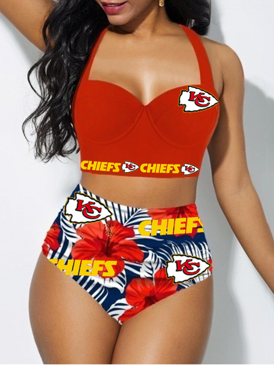 Kansas City Chiefs Sexy Print Bikini Swimsuit