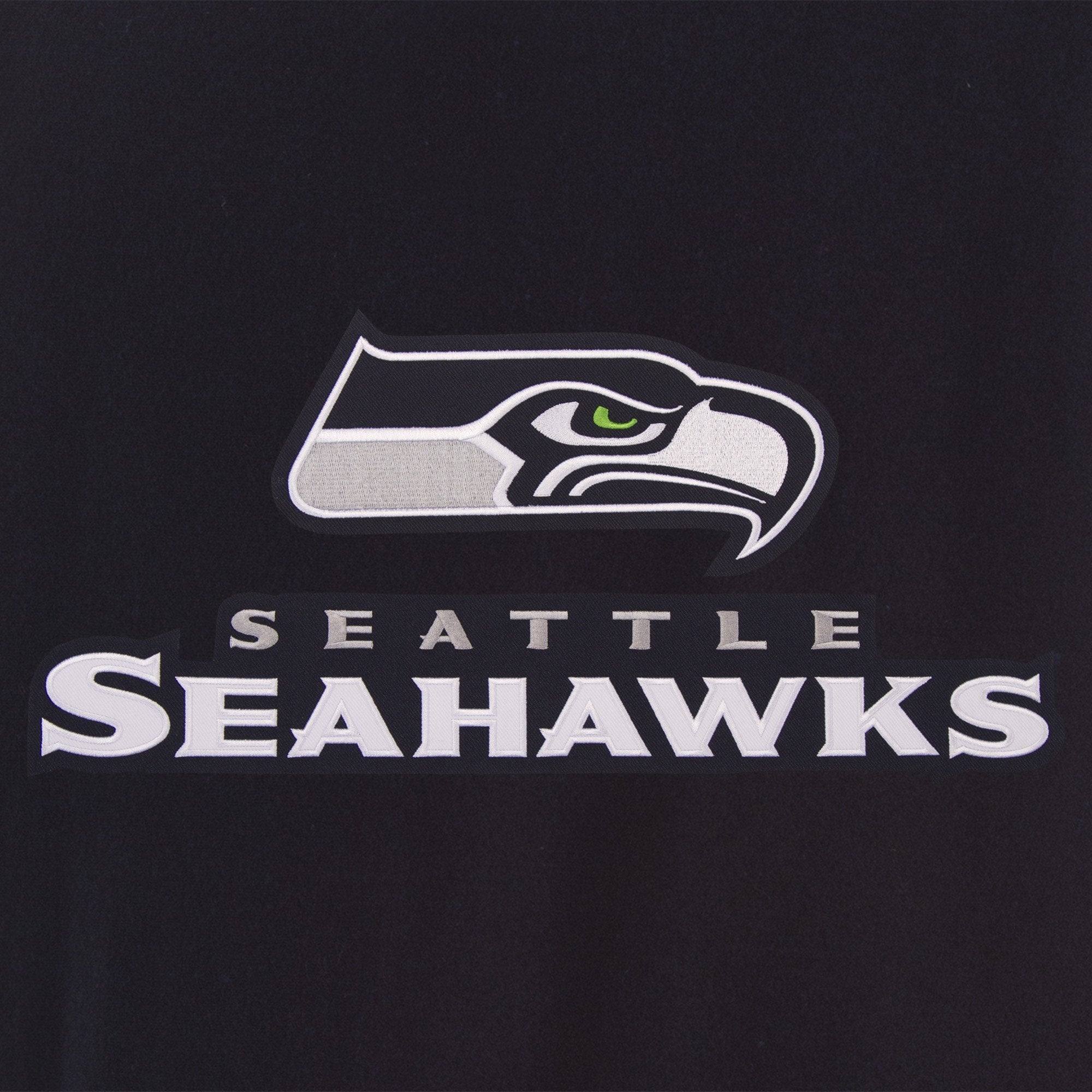 SEATTLE SEAHAWKS REVERSIBLE WOOL JACKET - NAVY
