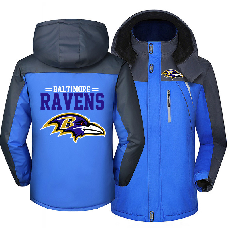Baltimore Ravens Warm Hoodie Fleece Coat Winter Jacket Coat Ski Suit