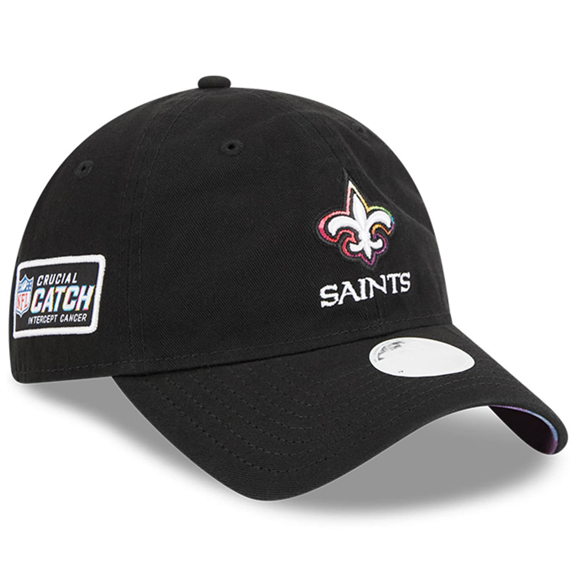 New Orleans Saints Women's Black 2023 Crucial Catch 9TWENTY Adjustable Hat