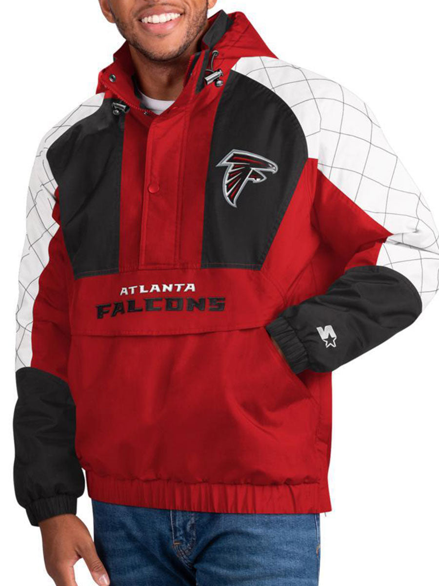 Atlanta Falcons Check Half-Snap Pullover Jacket