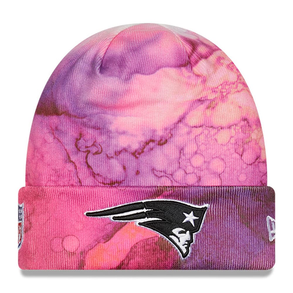 New England Patriots Men's Pink 2022 Crucial Catch Knit Hat