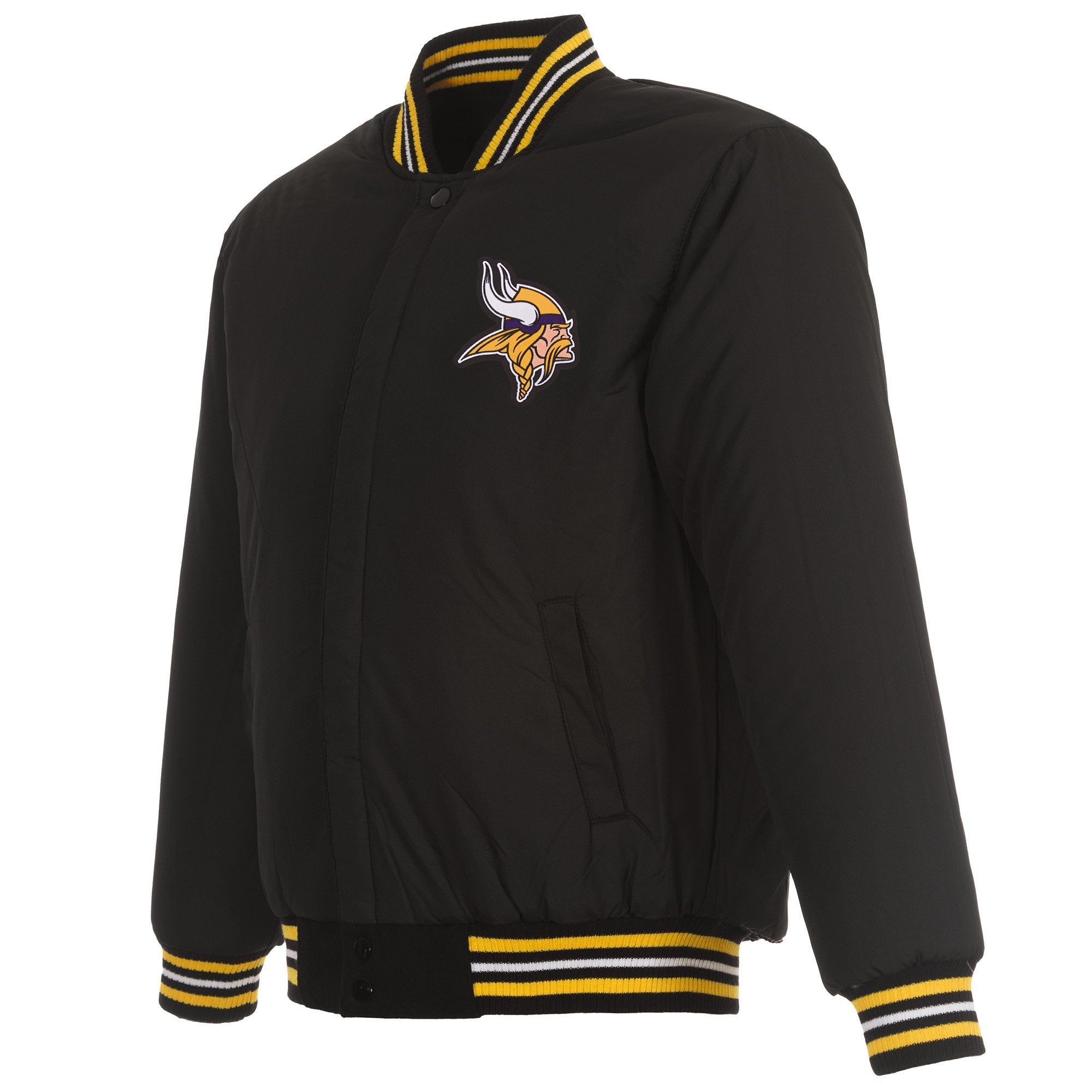 MINNESOTA VIKINGS REVERSIBLE WOOL JACKET - BLACK