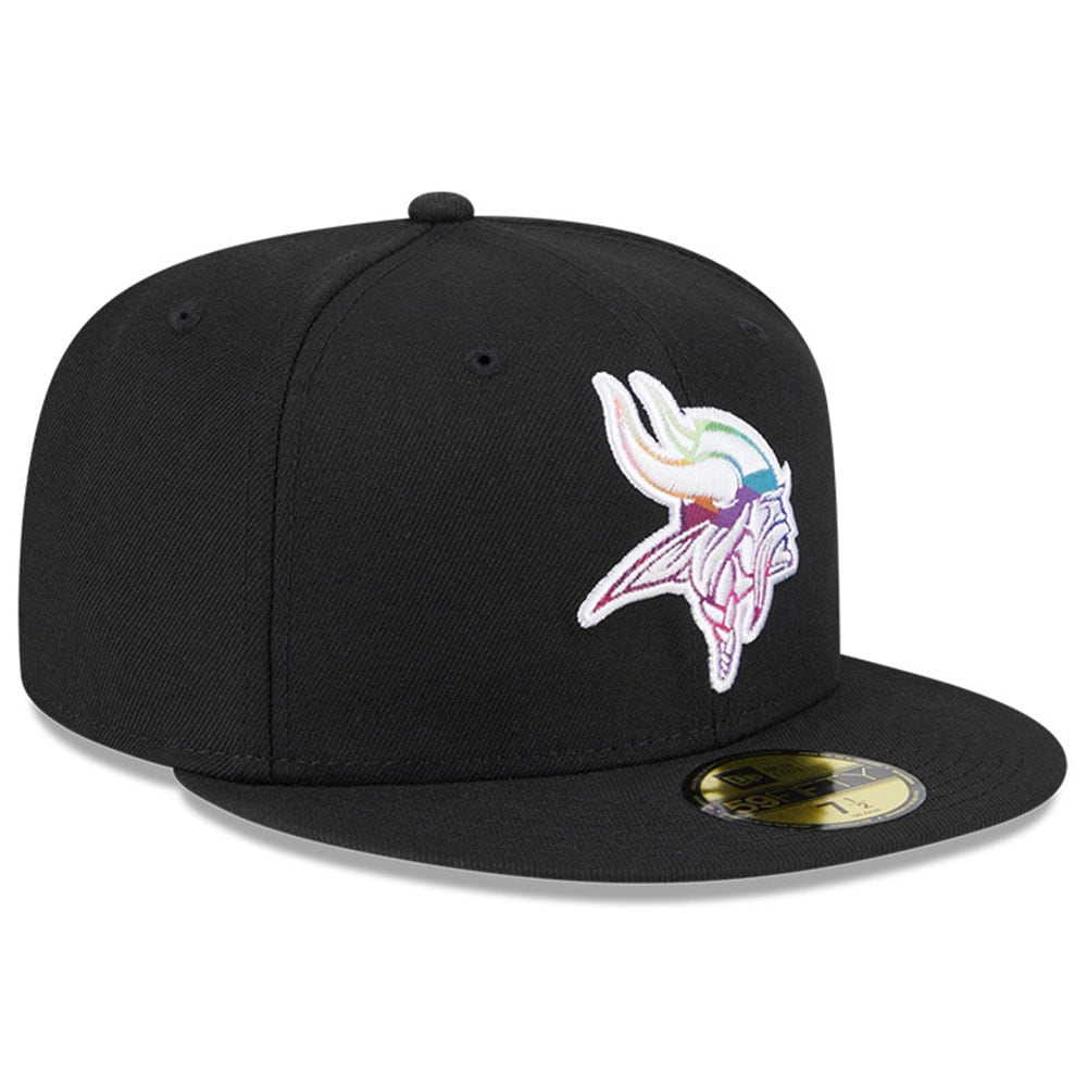 Minnesota Vikings Men's   Black 2023  Crucial Catch 59FIFTY Fitted Hat
