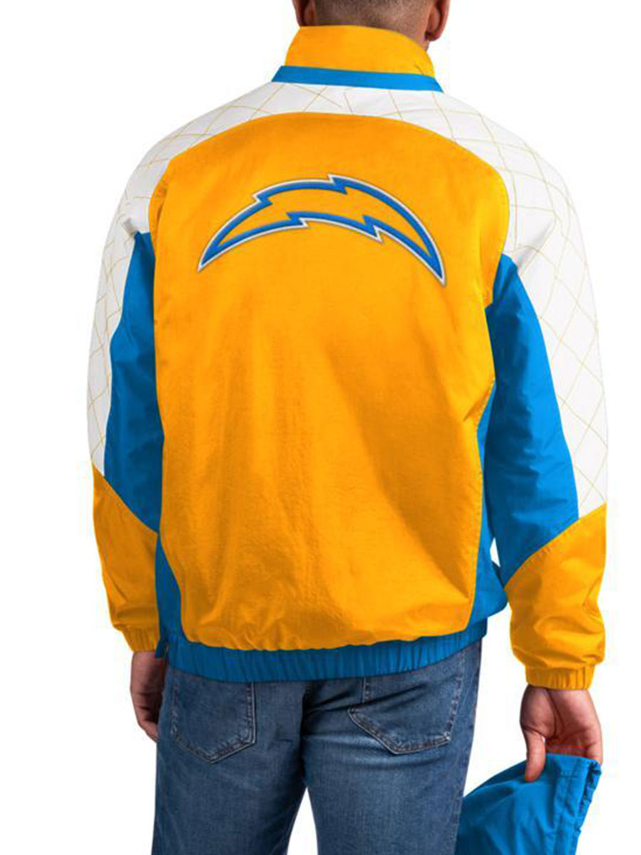 Los Angeles Chargers Check Half-Snap Pullover Jacket