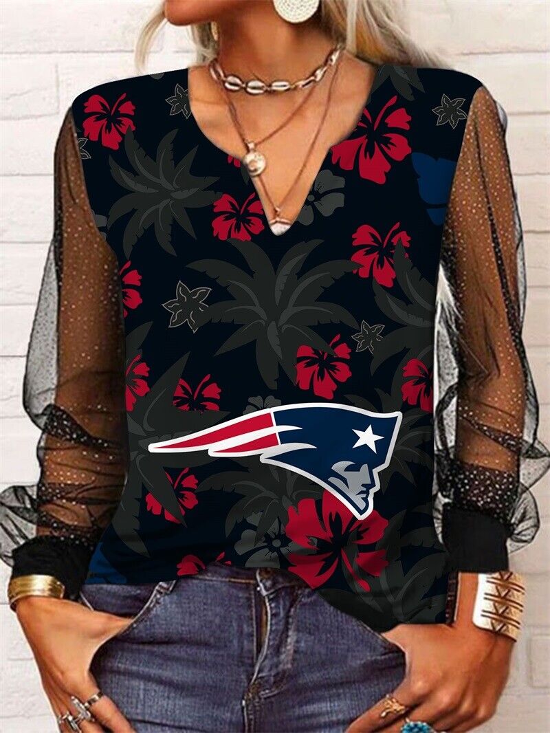 Long Sleeve V-neck Lace Shirt