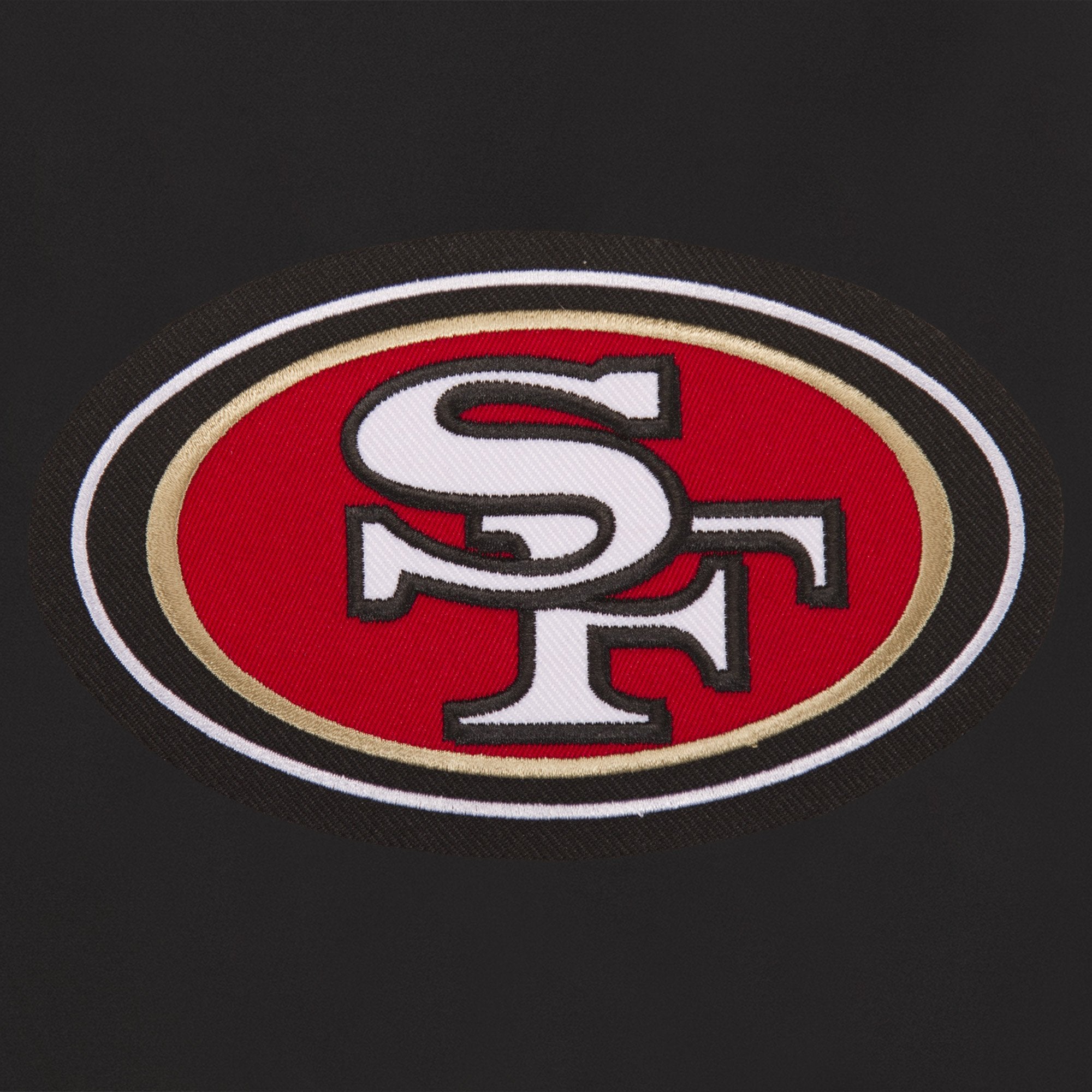 SAN FRANCISCO 49ERS REVERSIBLE WOOL JACKET - BLACK