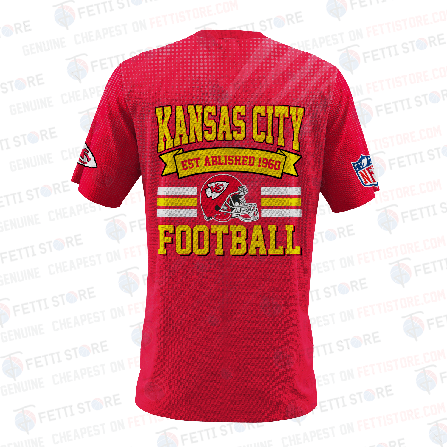 Kansas City Chiefs American Football Pattern 3D T-Shirt