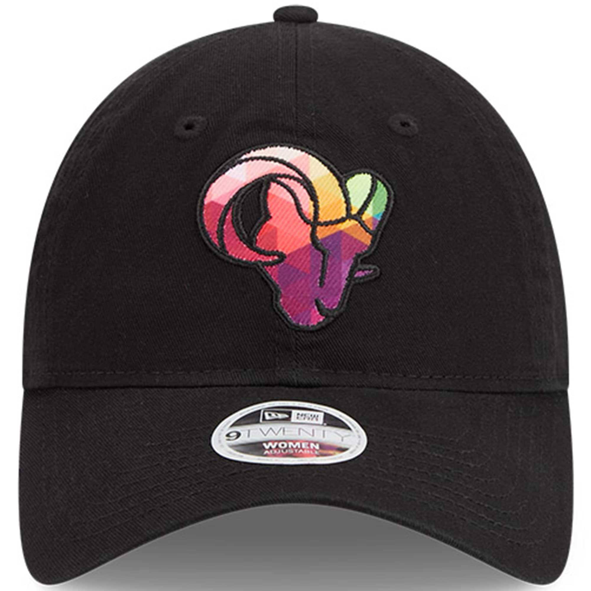 Los Angeles Rams Women's Black 2023 Crucial Catch 9TWENTY Adjustable Hat