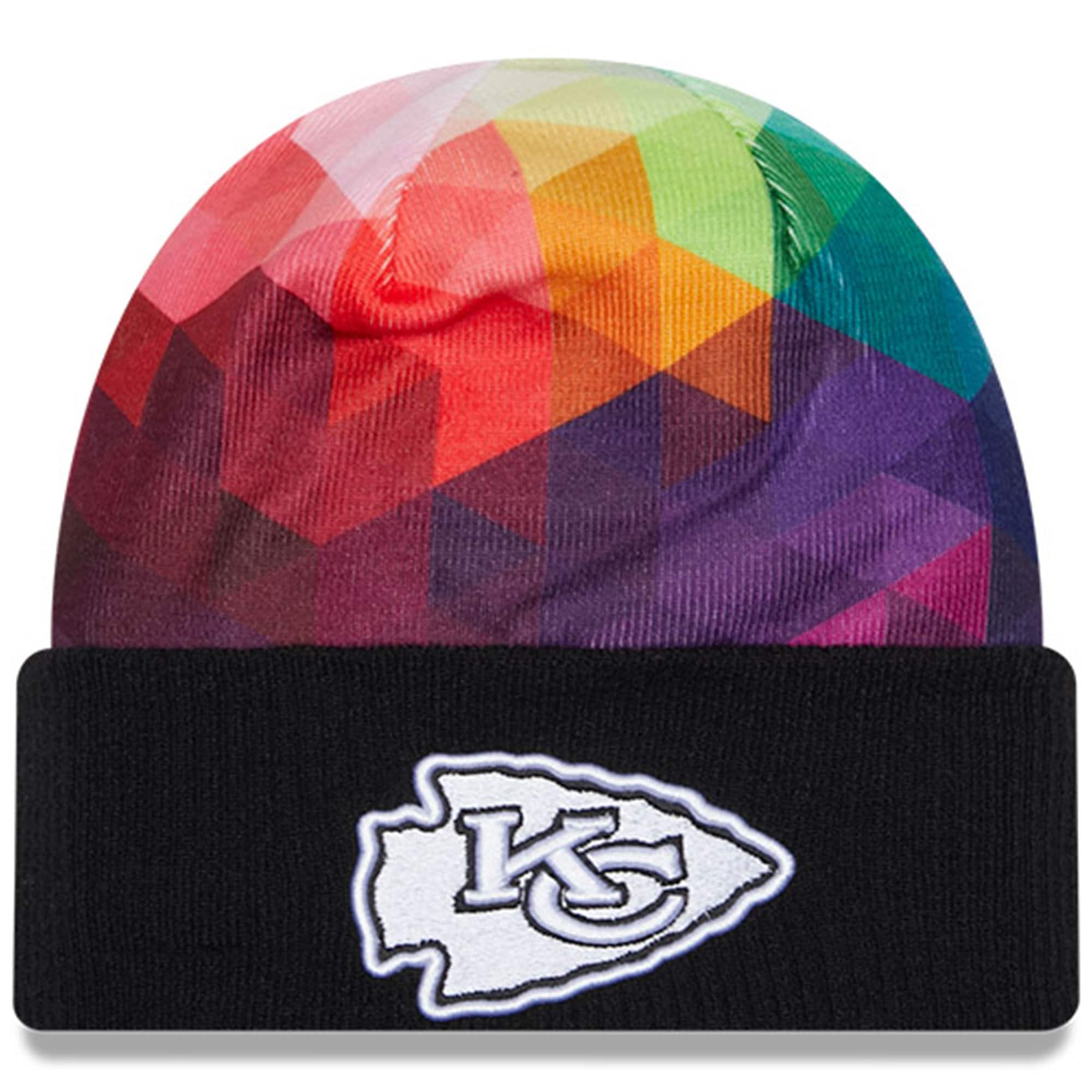 Kansas City Chiefs Youth Black 2023 Crucial Catch Cuffed Knit Hat