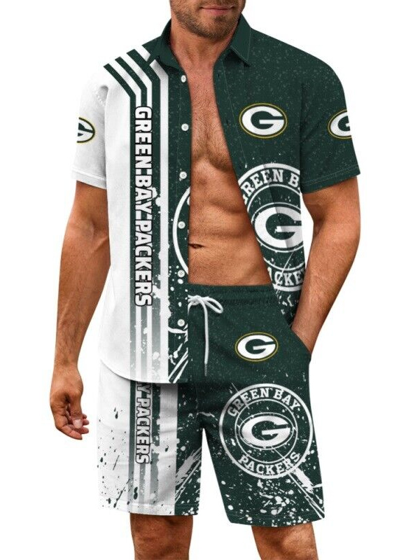 Green Bay Packers Limited Edition Hawaiian Shirt And Shorts Two-Piece Suits