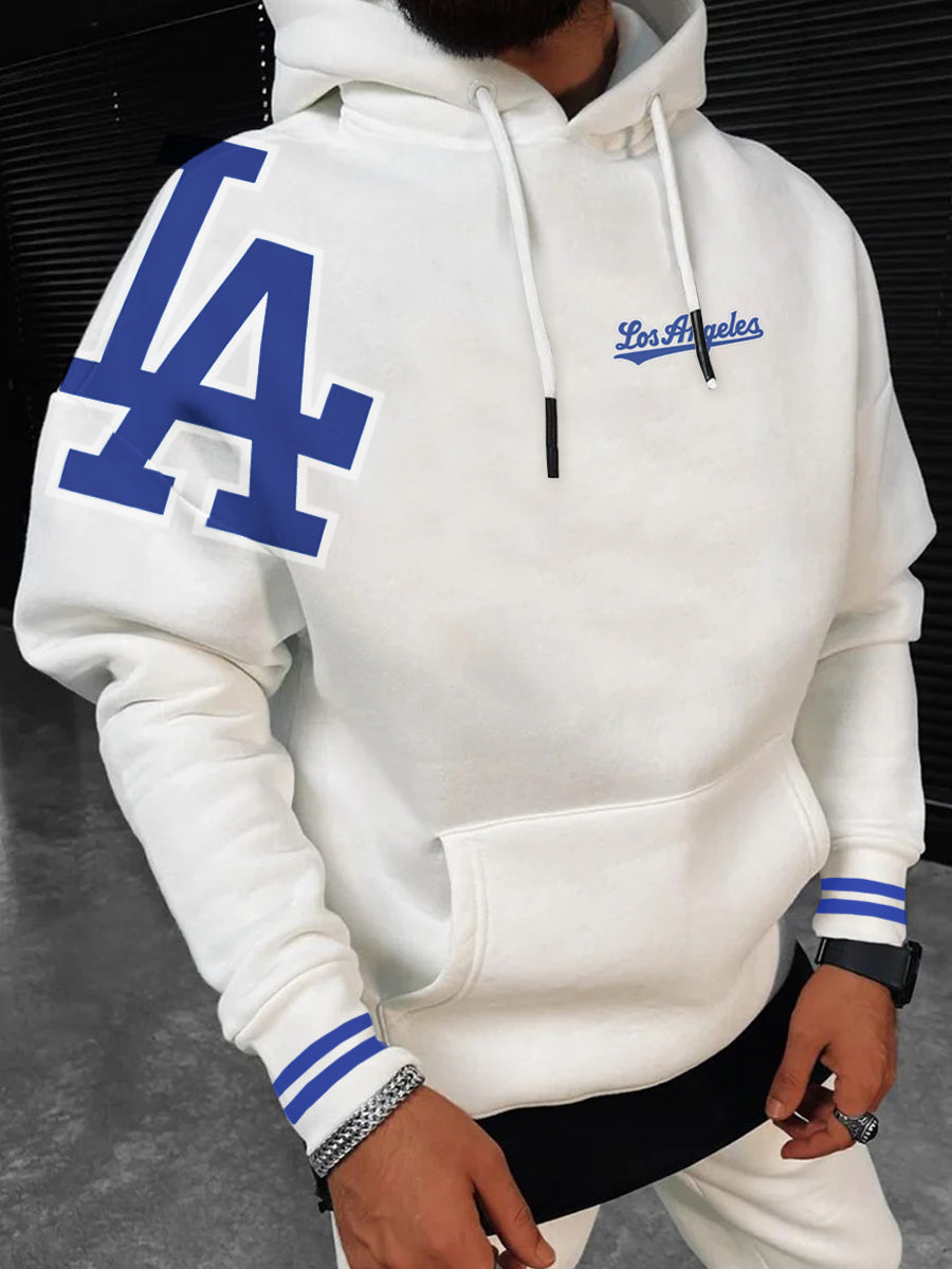 Los Angeles Dodgers Fashion Men's Crewneck Hooded