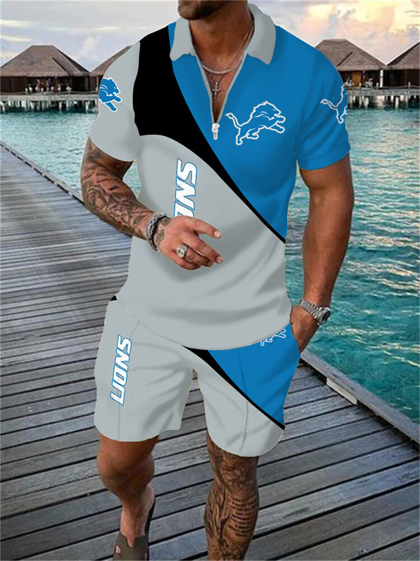 Detroit Lions Limited Edition Polo Shirt And Shorts Two-Piece Suits