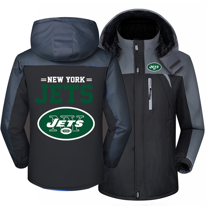 New York Jets Warm Hoodie Fleece Coat Winter Jacket Coat Ski Suit