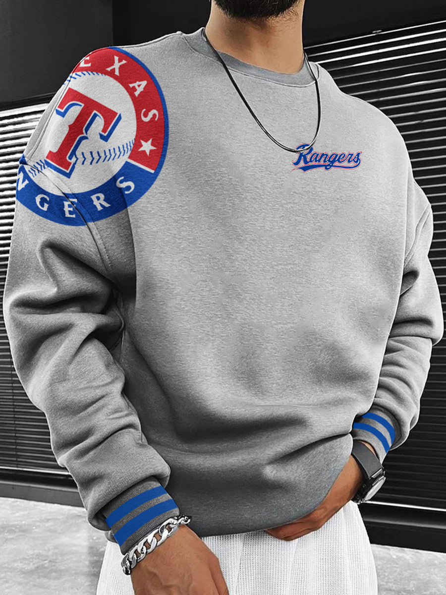 Texas Rangers Fashion Men's Crewneck Sweatshirt