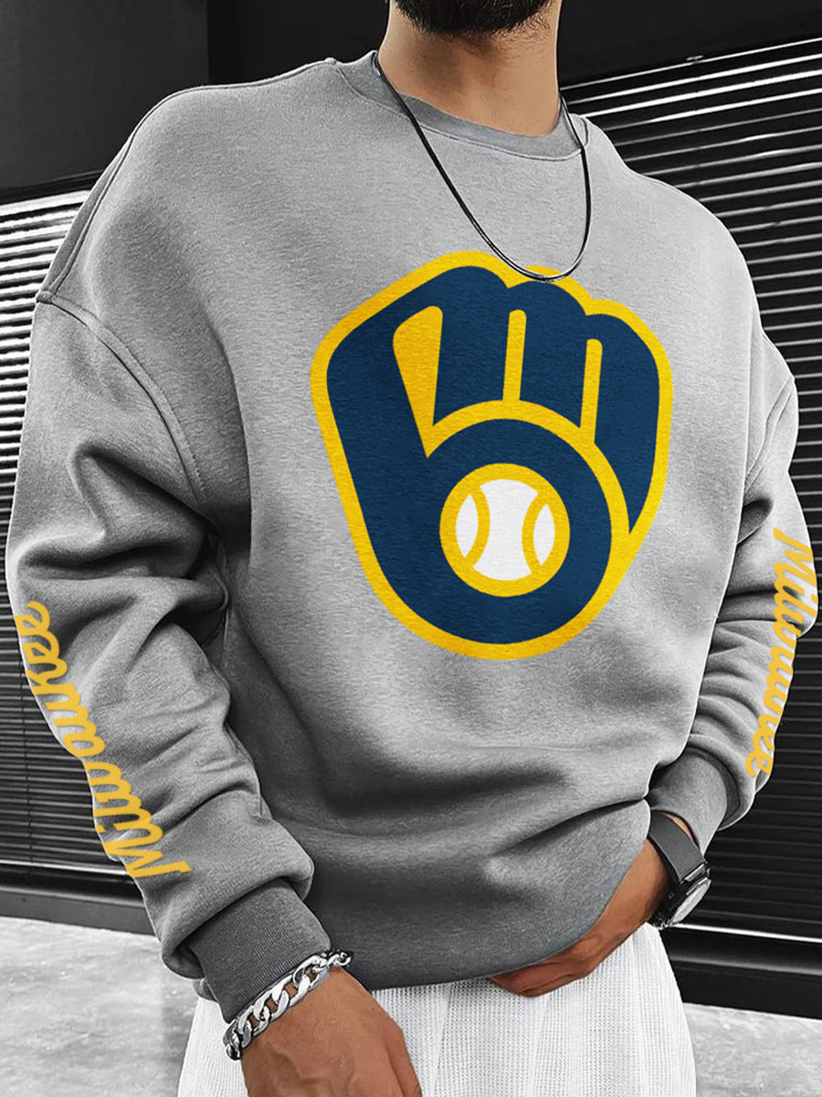 Milwaukee Brewers Fashion Men's Crewneck Sweatshirt