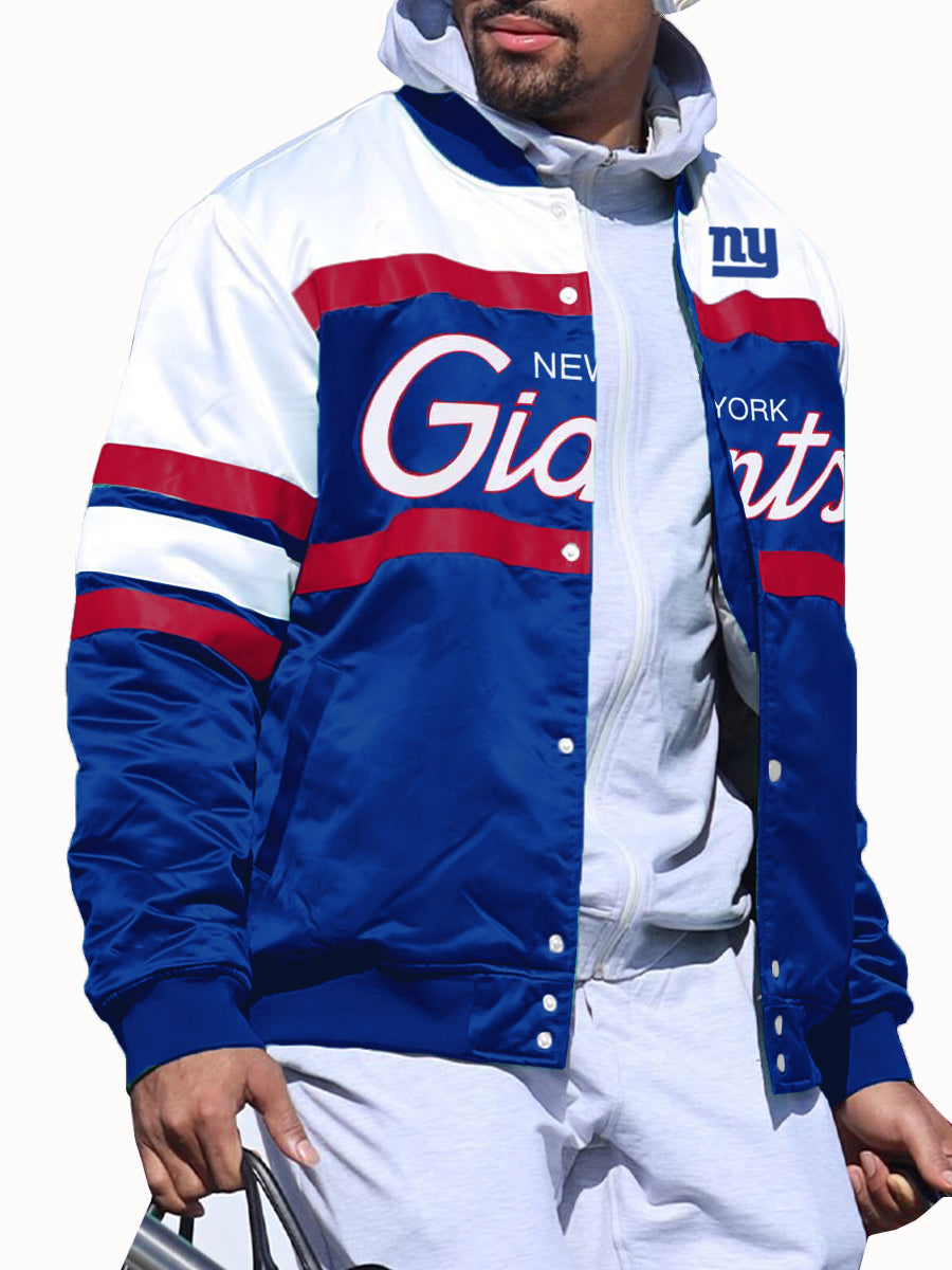 New York Giants Special Script Heavyweight Satin Jacket