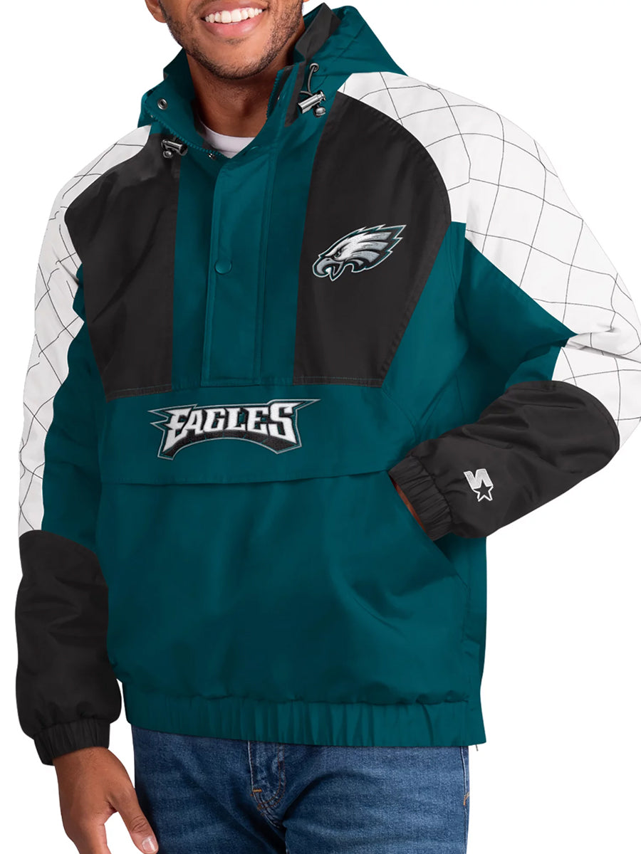 Philadelphia Eagles The Body Check Half-Snap Pullover Jacket