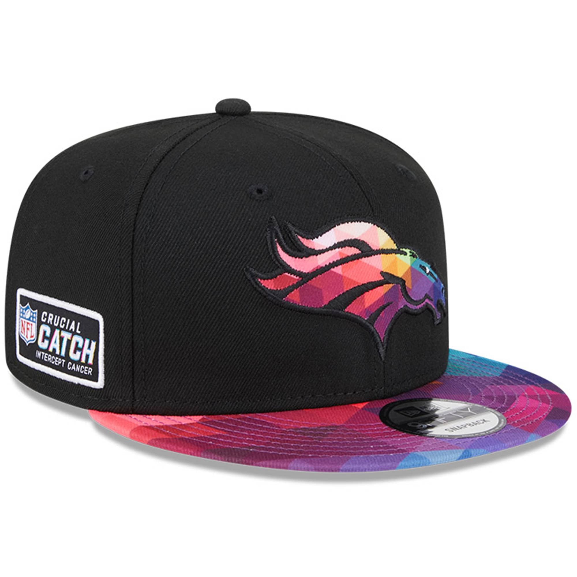 Denver Broncos Men's Black 2023 Crucial Catch 9FIFTY Snapback Hat