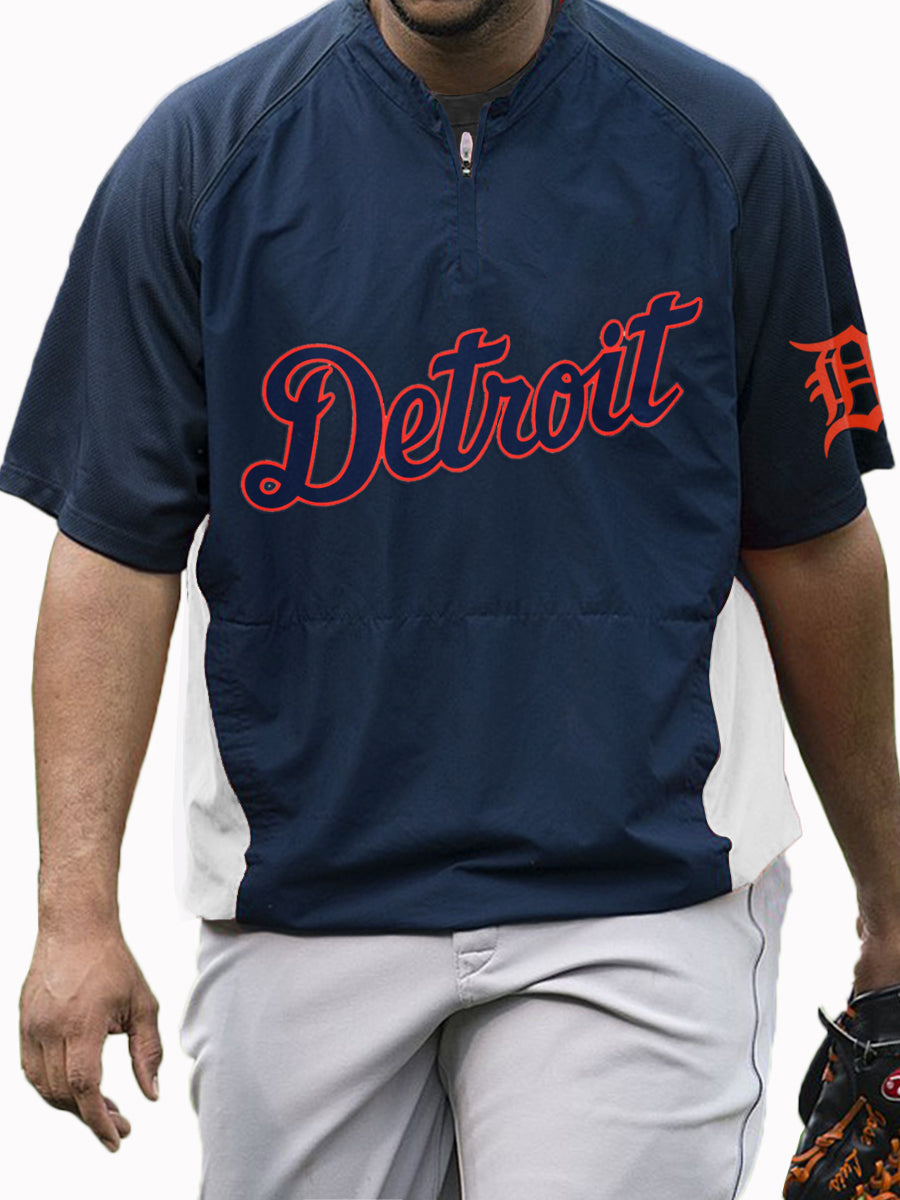Detroit Tigers MLB Men's Raglan Short Sleeve Sports Top