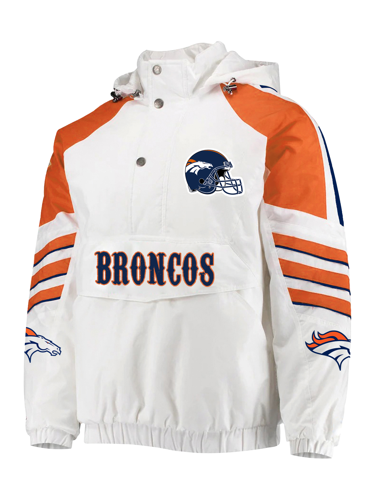 Denver Broncos Half-Snap Hoodie Jacket