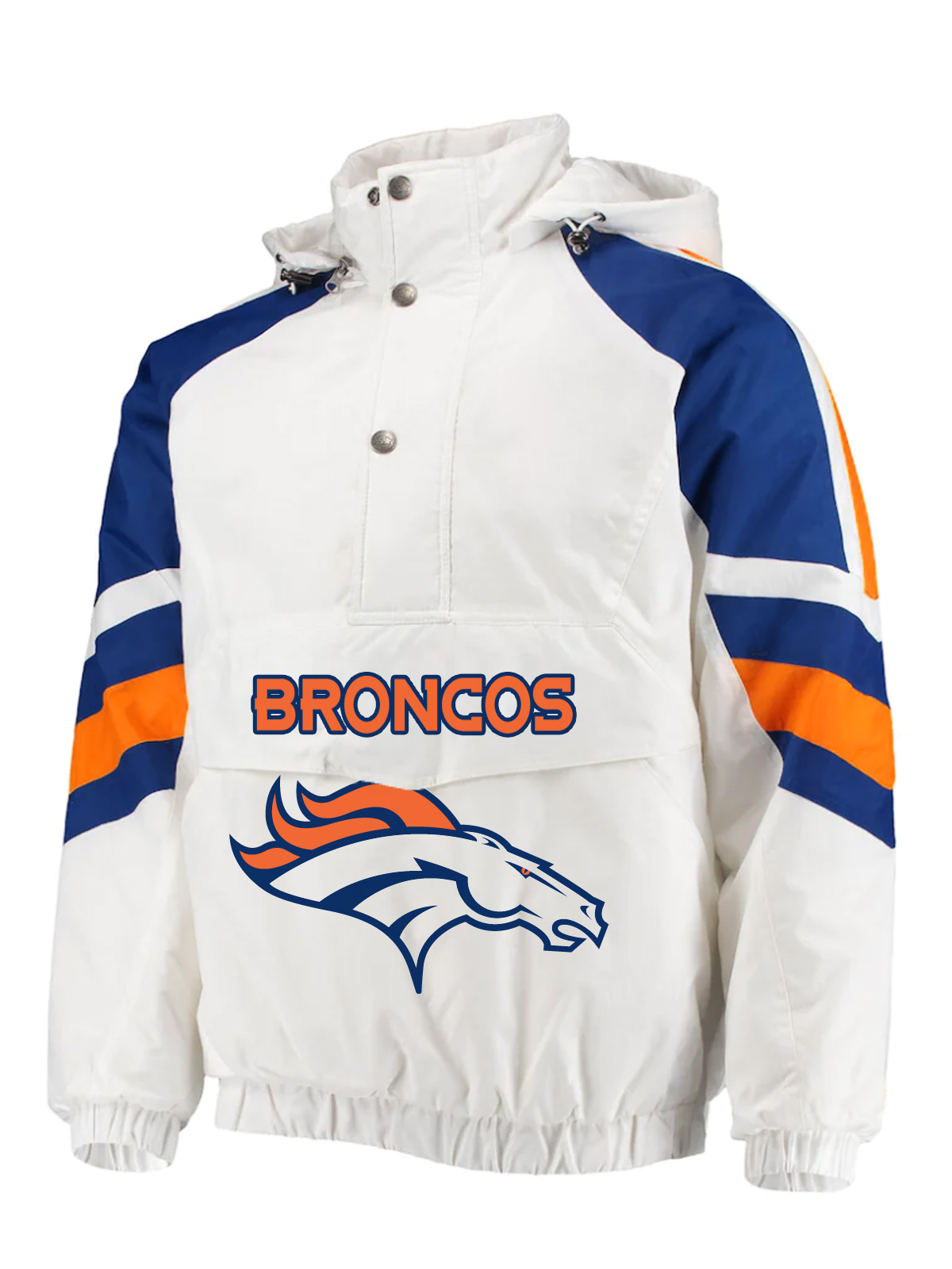 Denver Broncos Half-Snap Hoodie Jacket