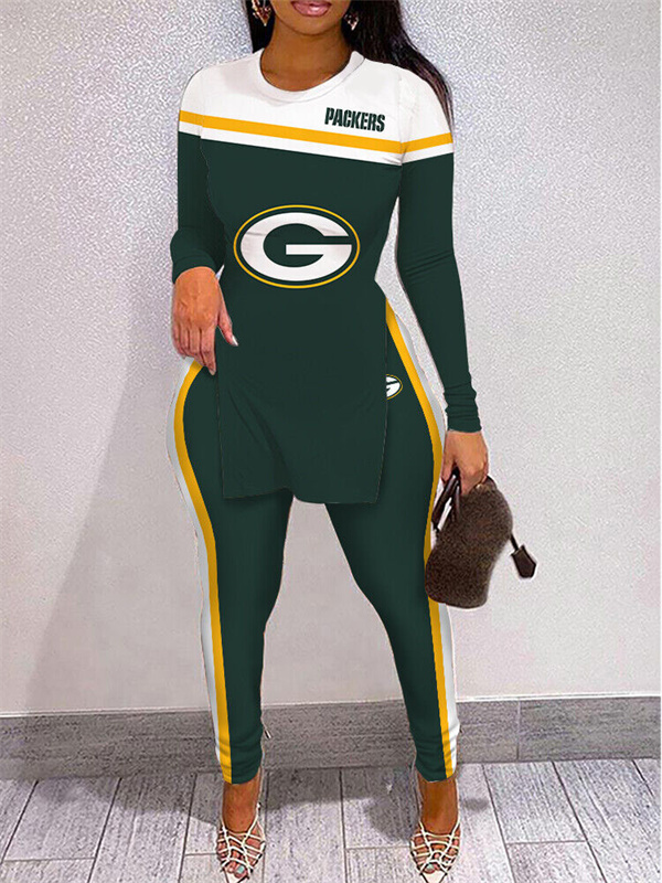 Green Bay Packers Limited Edition High Slit Shirts And Leggings Two-Piece Suits