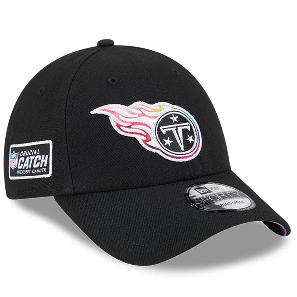 Tennessee Titans Men's   Black 2023  Crucial Catch 9FORTY Adjustable Hat