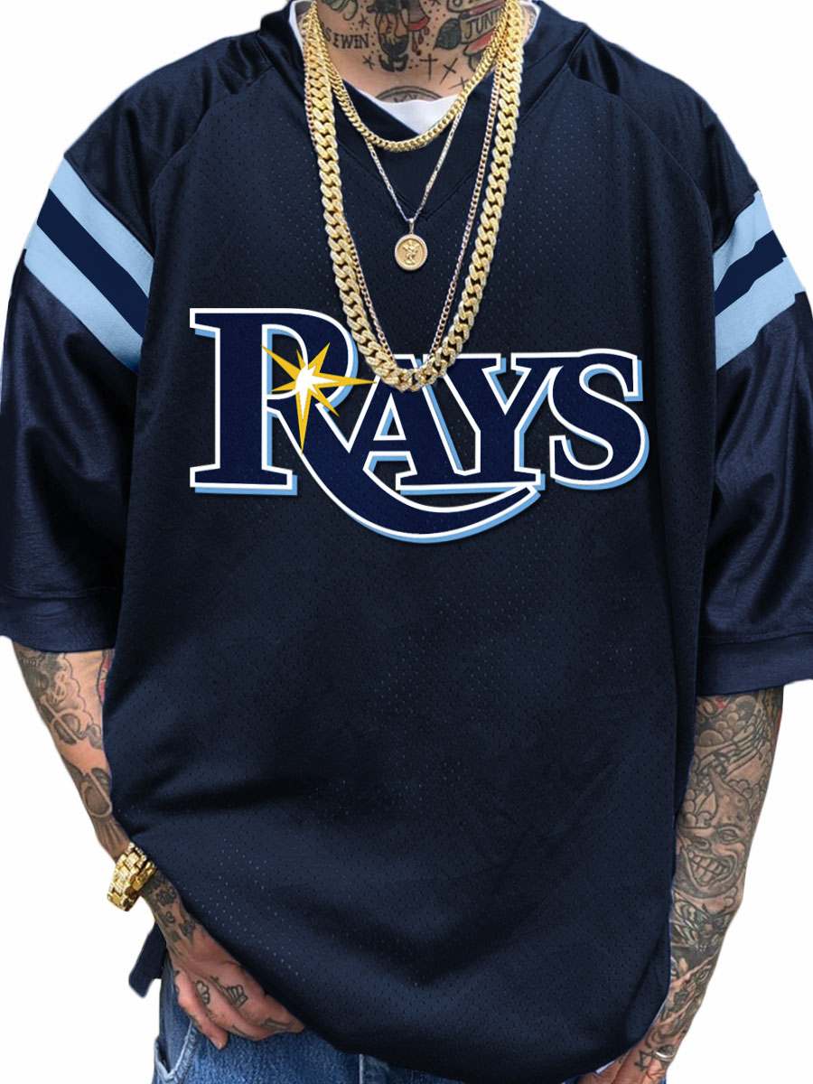 Tampa Bay Rays MLB Men's Fashion V-Neck Short Sleeve Jersey