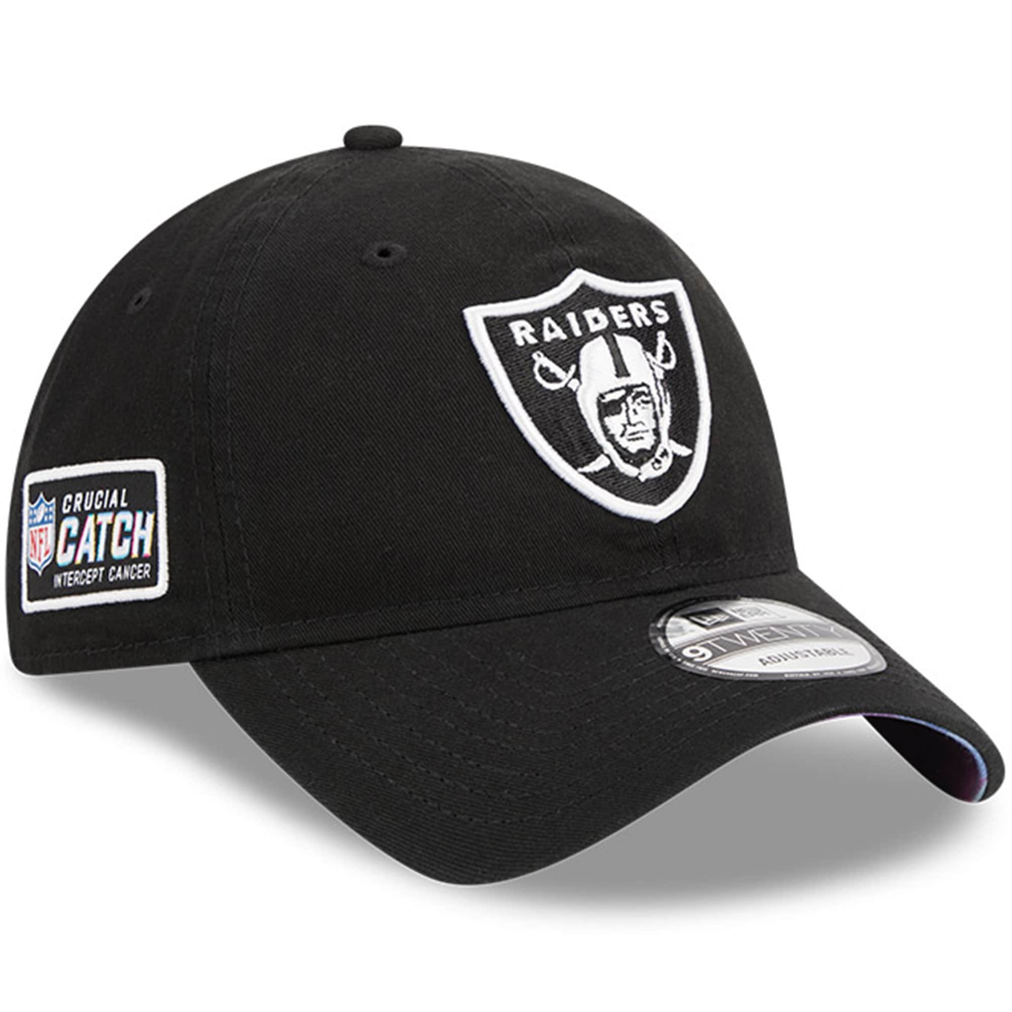 Las Vegas Raiders Men's Black 2023 Crucial Catch 9TWENTY Adjustable Hat