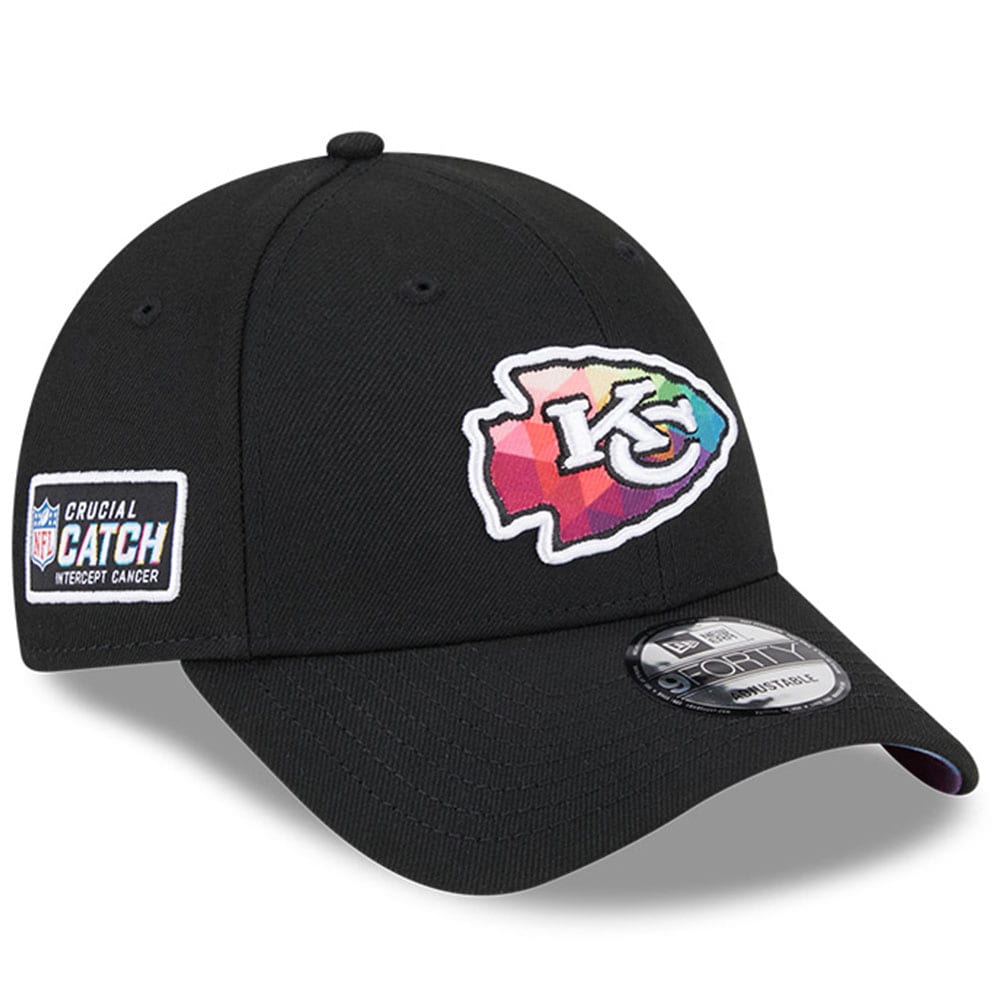 Kansas City Chiefs Men's Black 2023 Crucial Catch 9FORTY Adjustable Hat