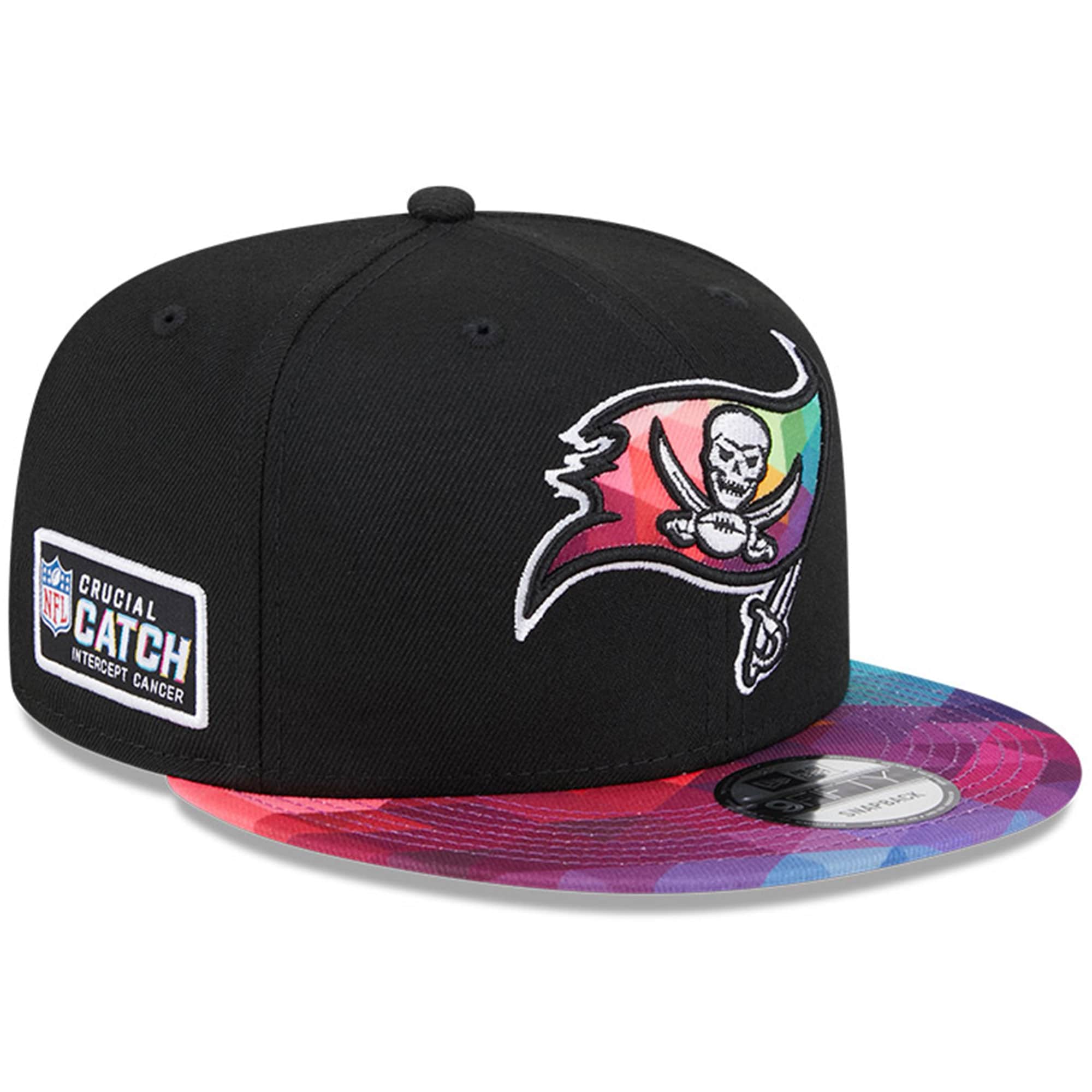 Tampa Bay Buccaneers Men's Black 2023 Crucial Catch 9FIFTY Snapback Hat