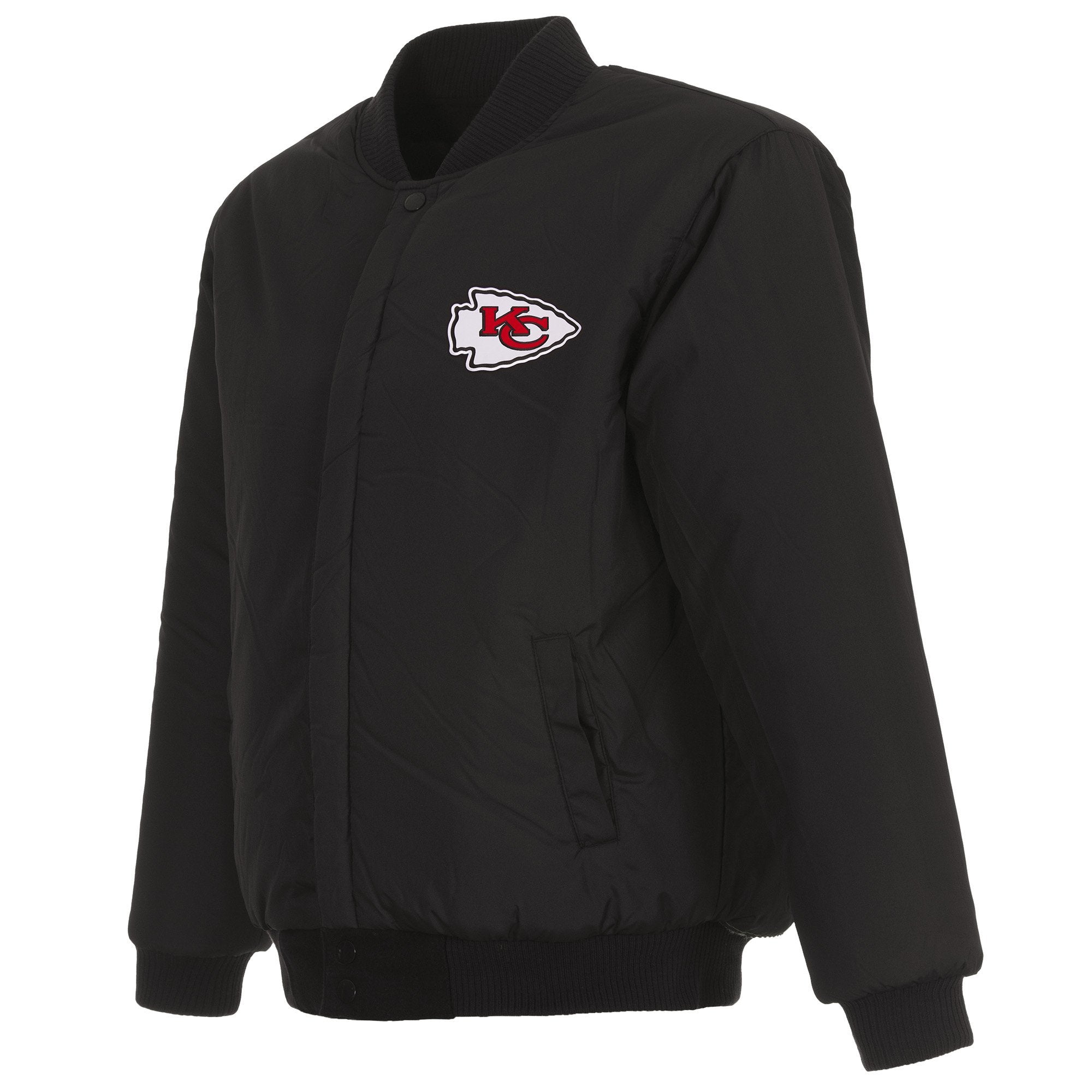 KANSAS CITY CHIEFS REVERSIBLE WOOL JACKET - BLACK
