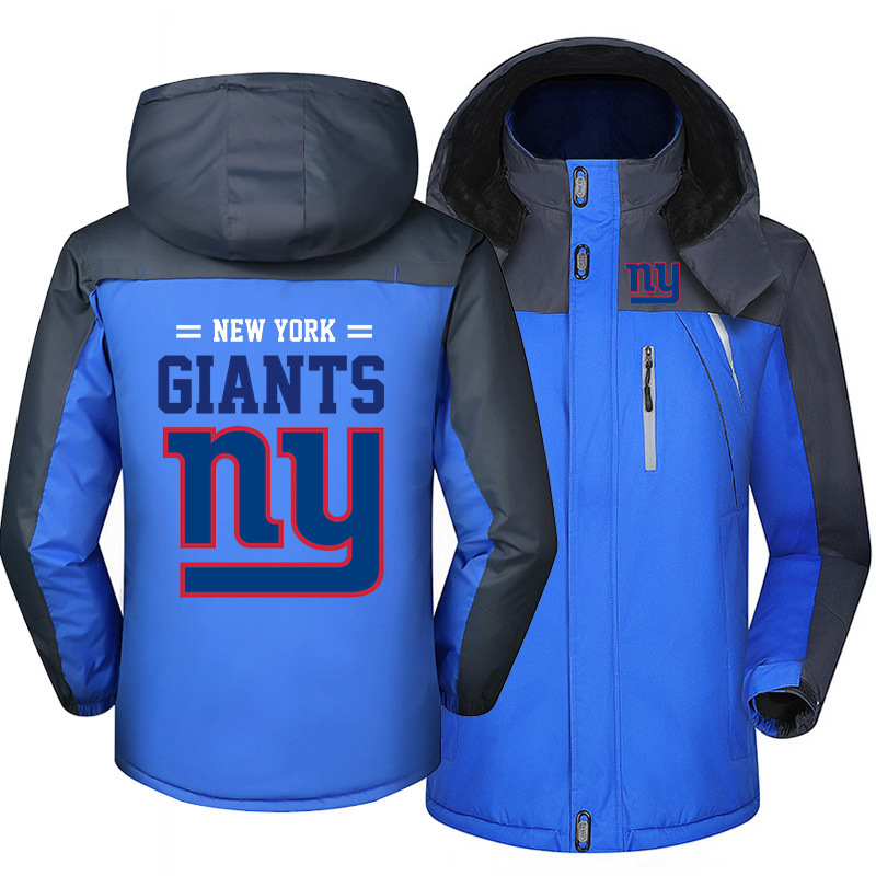 New York Giants Warm Hoodie Fleece Coat  Winter Jacket Coat Ski Suit