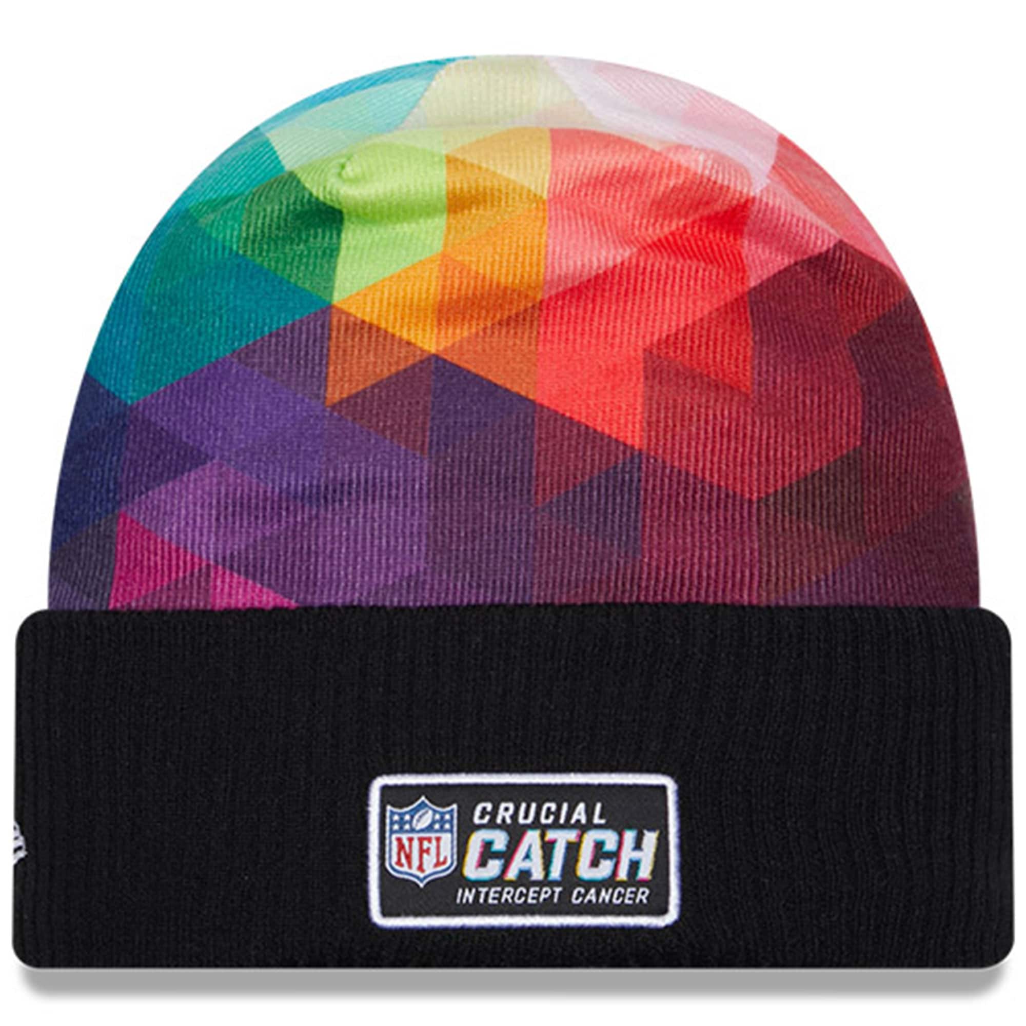 New England Patriots Youth Black 2023 Crucial Catch Cuffed Knit Hat